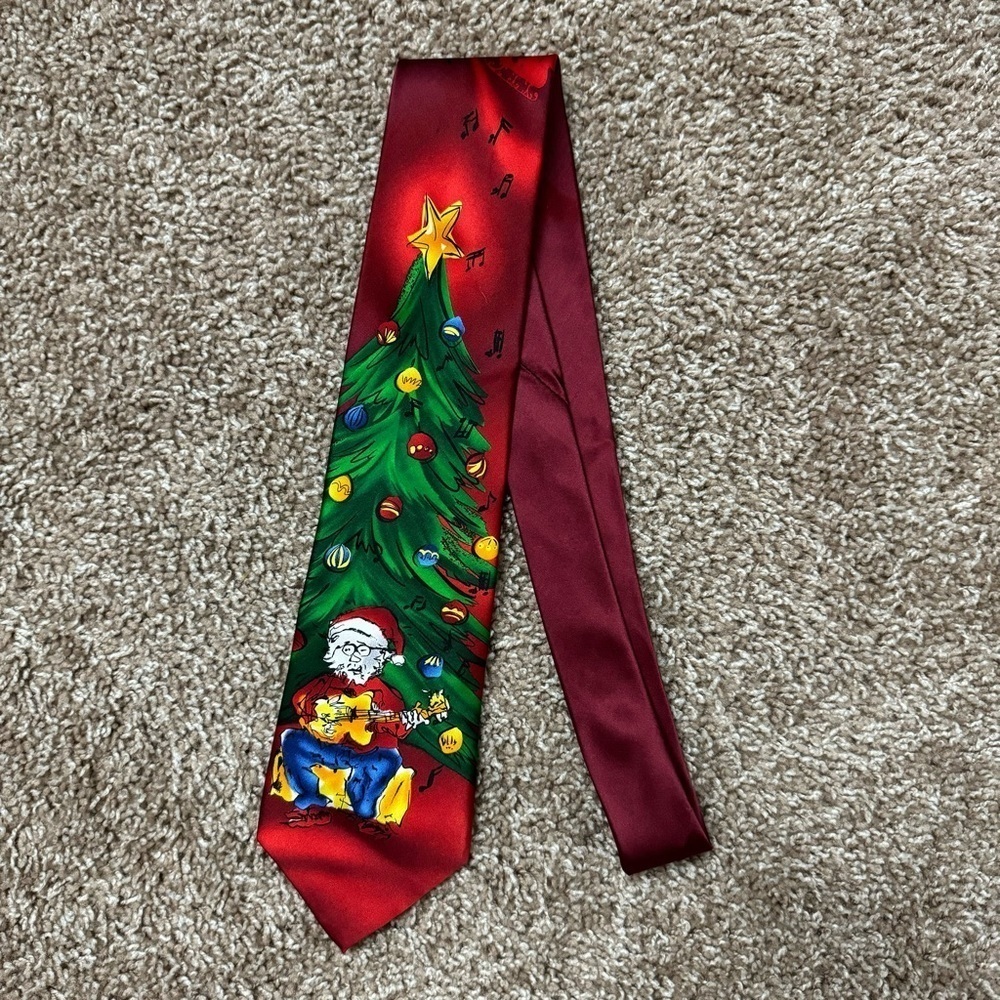 Jerry Garcia Collection Fifty Two Merry Christmas Tree Holiday Tie